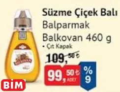 BALPARMAK BALKOVAN SÜZME ÇİÇEK BALI